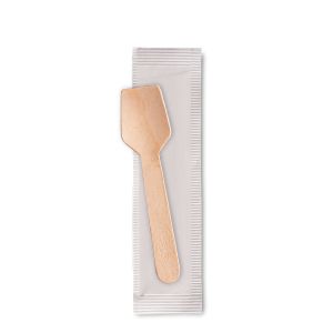 CUCHARITA CUADRADA DE MADERA PARA HELADO
