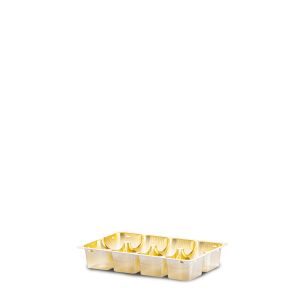 BANDEJA GIOTTO 8 PORCIONES PET-PET ORO COLOR SÓLIDO