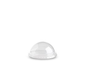 DOME LID WITHOUT HOLE R-PET TRANSPARENT