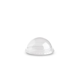 DOME LID WITHOUT HOLE R-PET TRANSPARENT