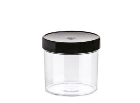 CONTENITORE ICE JAR 550 cc PS TRASPARENTE CON TAPPO NERO