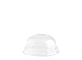 DOME LID WITH CROSS HOLE PLA TRANSPARENT