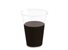 VASO DOBLE TÉRMICO 200 cc PS TRANSPARENTE Y NEGRO