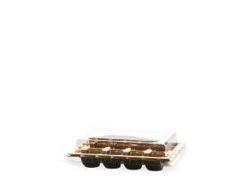 SOPORTE PARA MACARON R-PET ORO COLOR SÓLIDO CON TAPA