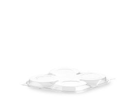 FLAT LID R-PET TRANSPARENT