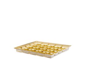GIOTTO DESSERT TRAY 25 PORTIONS PET-PET FULL COLOR GOLD