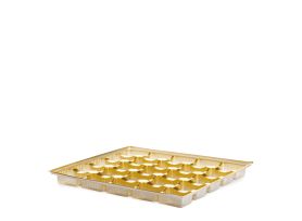 BANDEJA GIOTTO 25 PORCIONES PET-PET ORO COLOR SÓLIDO