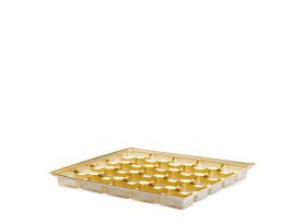 PORTA DESSERT GIOTTO 25 POSE PET-PET ORO COPRENTE