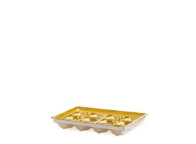 RAFFAELLO DESSERT TRAY 18 PORTIONS PET-PET FULL COLOR GOLD