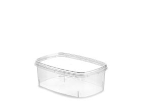 TAMPER-EVIDENT TUB 1,2 litres PP WITH LID TRANSPARENT