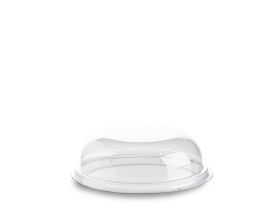 DOME LID WITHOUT HOLE R-PET TRANSPARENT