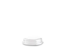 DOME LID WITHOUT HOLE R-PET TRANSPARENT