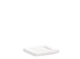 FLAT LID WITHOUT HOLE R-PET TRANSPARENT