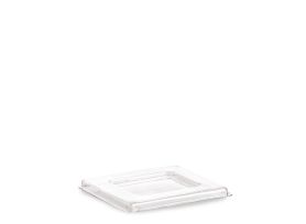 FLAT LID WITHOUT HOLE R-PET TRANSPARENT