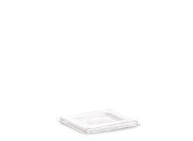 TAPA PLANA SIN AGUJERO R-PET TRANSPARENTE
