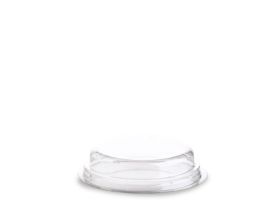 DOME LID WITHOUT HOLE R-PET TRANSPARENT