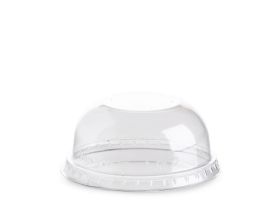 DOME LID WITHOUT HOLE R-PET TRANSPARENT