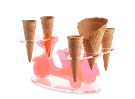 SOPORTE POR CUCURUCHOS PMMA TRANSPARENTE