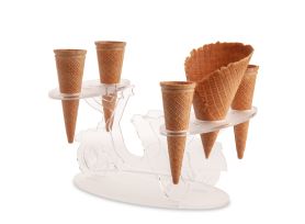 SOPORTE POR CUCURUCHOS PMMA TRANSPARENTE