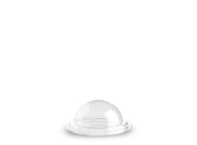 DOME LID WITHOUT HOLE R-PET TRANSPARENT