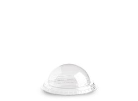 COUVERCLE BOMBÉ COMPOSTABLE PLA TRANSPARENT