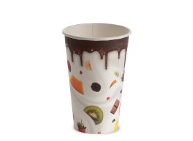 PAPER CUP 350 ml PAP-PE MATT MILKY-L2