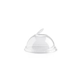 DOME LID WITH CLOSED HOLE PLA TRANSPARENT