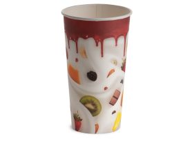 PAPER CUP 500 ml PAP-PE MATT MILKY-L2