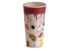 PAPER CUP 500 ml PAP-PE MATT MILKY