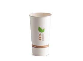 COMPOSTABLE PAPER CUP 500 ml PAP-PLA MATT HAVANA