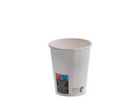 COMPOSTABLE PAPER CUP 8 oz PAP-PLA MATT WHITE