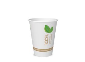 GOBELET EN CARTON COMPOSTABLE EN CARTON 12 oz PAP-PLA OPAQUE HAVANA