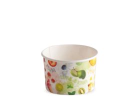 POT EN CARTON 120 cc PAP-PE OPAQUE FRUITS & GO