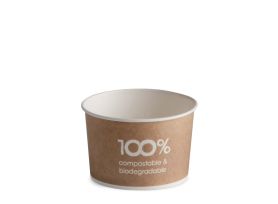 COMPOSTABLE ICE CREAM PAPER CUP 120 cc PAP-PLA MATT HAVANA