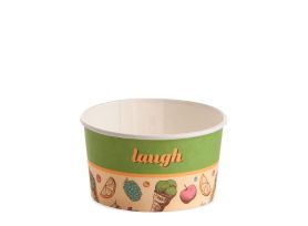 ICE CREAM PAPER CUP 170 cc PAP-PE MATT GROOVY