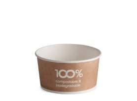 COMPOSTABLE ICE CREAM PAPER CUP 170 cc PAP-PLA MATT HAVANA