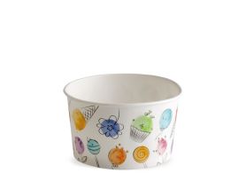 ICE CREAM PAPER CUP 190 cc PAP-PE MATT BALLOONS