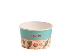 ICE CREAM PAPER CUP 190 cc PAP-PE MATT GROOVY