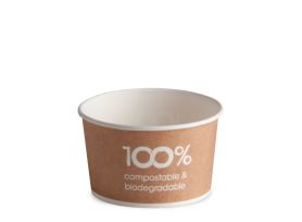 POT EN CARTON COMPOSTABLE 190 cc PAP-PLA OPAQUE HAVANA