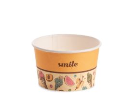 ICE CREAM PAPER CUP 250 cc PAP-PE MATT GROOVY