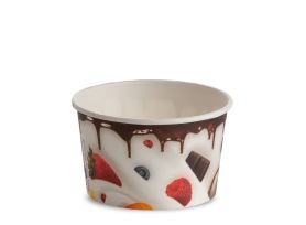 ICE CREAM PAPER CUP 250 cc PAP-PE MATT MILKY