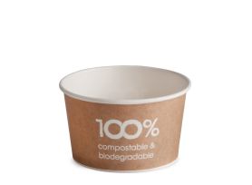 POT EN CARTON COMPOSTABLE 250 cc PAP-PLA OPAQUE HAVANA