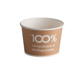 POT EN CARTON COMPOSTABLE 290 cc PAP-PLA OPAQUE HAVANA