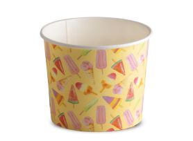 ICE CREAM PAPER CUP 500  cc PAP-PE MATT MADELINE