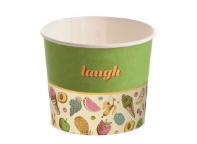 ICE CREAM PAPER CUP 500 cc PAP-PE MATT GROOVY