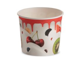 ICE CREAM PAPER CUP 500 cc PAP-PE MATT MILKY