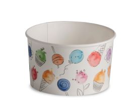 ICE CREAM PAPER CUP 530 cc PAP-PE MATT BALLOONS