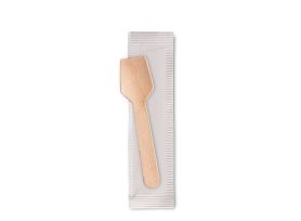 CUCHARITA CUADRADA DE MADERA PARA HELADO