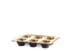 DESSERT HOLDER OLYMPO PET-PET GOLD