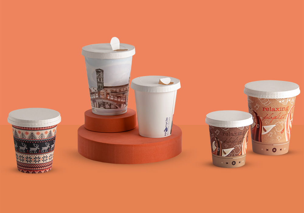 Nuevos modelos de tapas para vasos de papel 